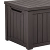 450L Outdoor Resin Storage Box, Waterproof & Lockable, Dark Brown Deck Box