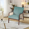 Modern Accent Chair Corduroy Reading Armchair Upholstered Sofa Rubber Wood Frame