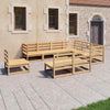 9 Piece Garden Lounge Set Solid Pinewood