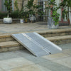 92 x 72 cm Folding Wheelchair Ramp Aluminum Medical Mobility Threshold w/Handle