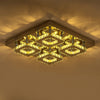 Crystal LED Ceiling Light Modern Square Chrome Lamp Fitting Pendant Chandelier
