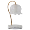 White Elegant Table Lamp Frosted Glass Lampshade Bedside Desk Fairy Night Light