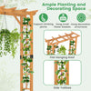215 cm Garden Arch Wood Trellis for Climbing Plants-Orange
