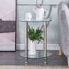 Nest Of 3 Nested Nesting Tables Side End Coffee Table Glass/Wood for Living Room