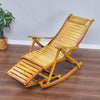 Folding Bamboo Sofa Rocking Chair Garden Sun Lounger Recliner Armchair RelaxSeat
