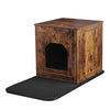 Retro Hidden Cat Litter Box Wooden Cabinet Furniture Indoor Cat House Nightstand