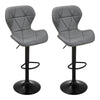 2x Adjustable Bar Stool Set Armless Upholstered Swivel Counter Chairs Barstools