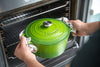Non Stick Cast Iron Oven Proof Cooking Pot w/ Lid 4.7L Green, - By Nuovva
