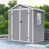 Garden Shed Plastic Apex Roof Outdoor Storage Tool House Shed Shelter 6ftx4ft