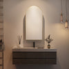 Arched Mirror Cabinet Bathroom Medicine Cabinet Wall Mounted Storage Metal Frame