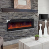 Inset LED Electric Fireplace Wall Mounted Heating Recessed Fire 50 in Heater