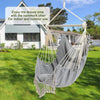 Hammock chair,hanging rope swing chair with2cushions, for indoor and outdoor use