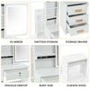 Dressing Table With Drawers Mirror Stool Set Makeup Desk Vanity Table Bedroom UK