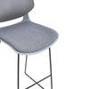 2xGrey Bar Stool Tall Kitchen Stool Breakfast High Chair Home Ergonomic Backrest
