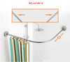 Shower Curtain Rail Pole Non Rust U L Shape Adjustable Corner Shower Rail
