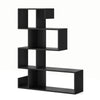5-Tier S-Shaped Bookshelf Geometric Z-Shelf Bookcase Modern Display Shelf