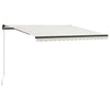 Manual Retractable Awning with LED 400x300 cm Cream