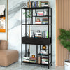 Industrial Bookcase Tall Bookshelf Cabinet Display Storage Rack W/ Drawer