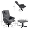 Rocker Swivel Recliner Chair with Footstool, Velvet Upholstered