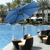 2.7 M Outdoor Patio Umbrella Garden Parasol with Crank Handle &Tilt Adjustment