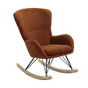 Sherpa Fleece Wing Back Armchair Rocking Sofa Lounge Chair Recliner Rocker Chair