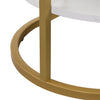Marble Effects Coffee Table 2-Tier Chic Cocktail Accent Table w/ Storage Drawer