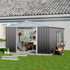 10 x 12 FT Galvanised Metal Steel Sheds Multi-Purpose Storage Shed with Door S