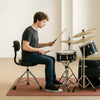 Drum Stool, Hydraulic Drum Throne with Ergonomic Backrest – Adjustable