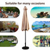 2.7 M Outdoor Patio Umbrella Garden Parasol with Crank Handle &Tilt Adjustment