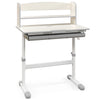 Kids Study Desk Height Adjustable Children Writing Table-Grey