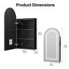 LED illuminated Bathroom Mirror Cabinet with Demister Shaver Socket Wall Mounted