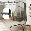 Heavy-duty Hanging Egg Basket Seat with Soft Thick Cushion with Stand