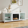 TV Stand 164cm Unit Cabinet w/ Fire Electric Fireplace & 12 Colour LED Lights UK