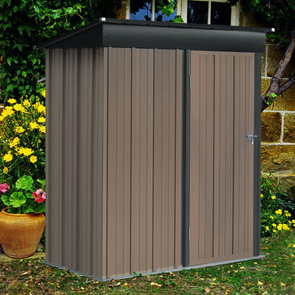 5.2x3ft utdoor Storage Shed Lawn Backyard Garden Small House Lockable Door Box