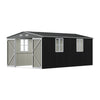16x10ft ExtraLarge Metal Garden Shed Outdoor Bike Tool Storage House Window Lock