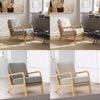 Scandi Fabric Armchair Upholstered Solid Wood Frame Single Sofa Accent Chair NEW