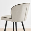 Catriona Cream Fabric Bar Chair Black Leg Set of 2