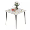 4-Person Large Glossy Marble Dining Table Modern Kitchen Table Office Work Table