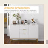 Modern Storage Cabinet Freestanding Cupboard Dresser with 3 Drawers