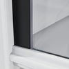 Frameless Bath Shower Screen Fixed Door Black Profile 6mm Glass Panel 800x1400mm