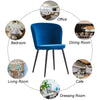 Dining Chairs Set of 2/4 Velvet Kitchen Chairs with Metal Legs