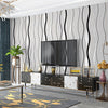 Grey Silver Black Stripes Wallpaper 3D Effect Living Room Non-Woven Wallpaper UK
