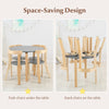 5-Piece Kids Table and Chair Set Children Wooden Activity Table 4 Curved Chairs