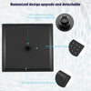 12" Concealed Shower Mixer Valve Tap Square Black Bathroom Twin Head Valve Qotof