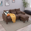 Luxury 3 Seater Corner Sofa Armchair Settee Couch with Footstool Living Room