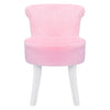 Plush Fluffy Dressing Table Stool Vanity Makeup Chair Scroll Back Padded Seat