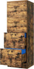Filing Cabinet With 4 Drawers, Lockable Cabinet, Rustic , Vertical Office