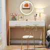 Computer Desk with Two Drawers, Modern Study Writing Desk with Storage, Makeup