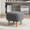 Padded Footstool Ottoman Small Square Pouffe Stool Footrest Bench Seat Wood Legs