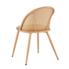 Dusk Phoebe Sand Velvet & Natural Set of 2 Dining Chairs RRP £111